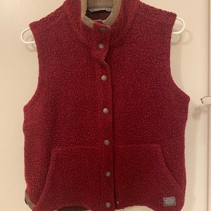 Toad & Co burgundy wool vest